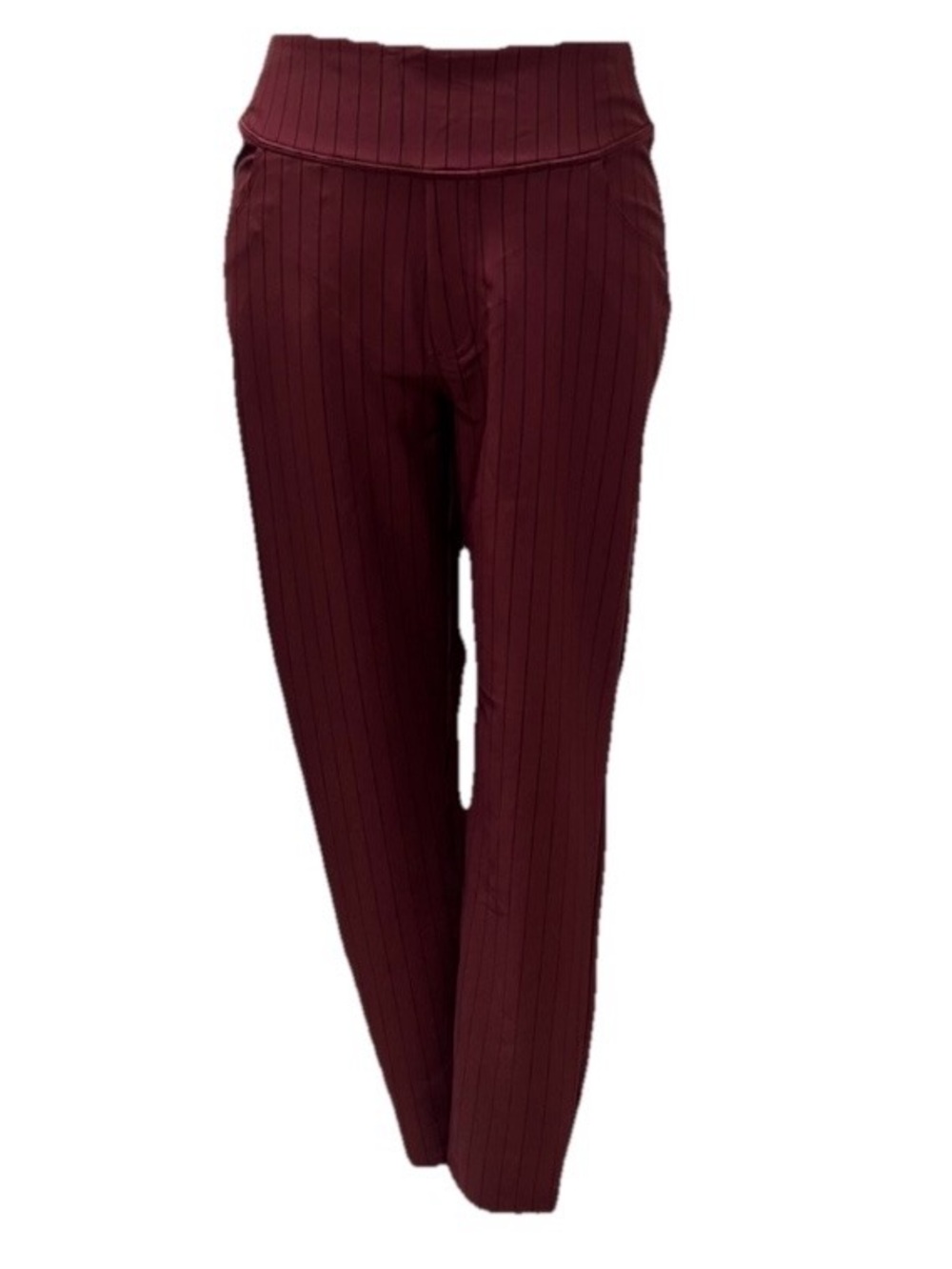 Halara Flex™ High-Waisted Front Pocket Stripe 7/8 Leggings in a Burgundy M - Picture 2 of 5